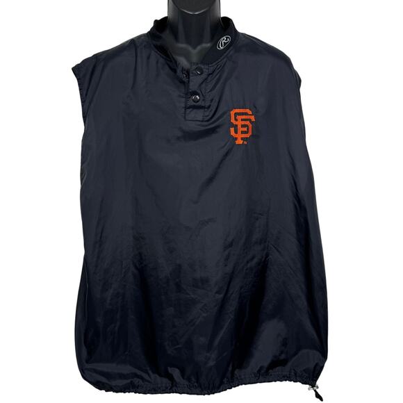 Vintage Rawlings San Francisco Giants Black Practice Vest Mens Size XL - Picture 1 of 7